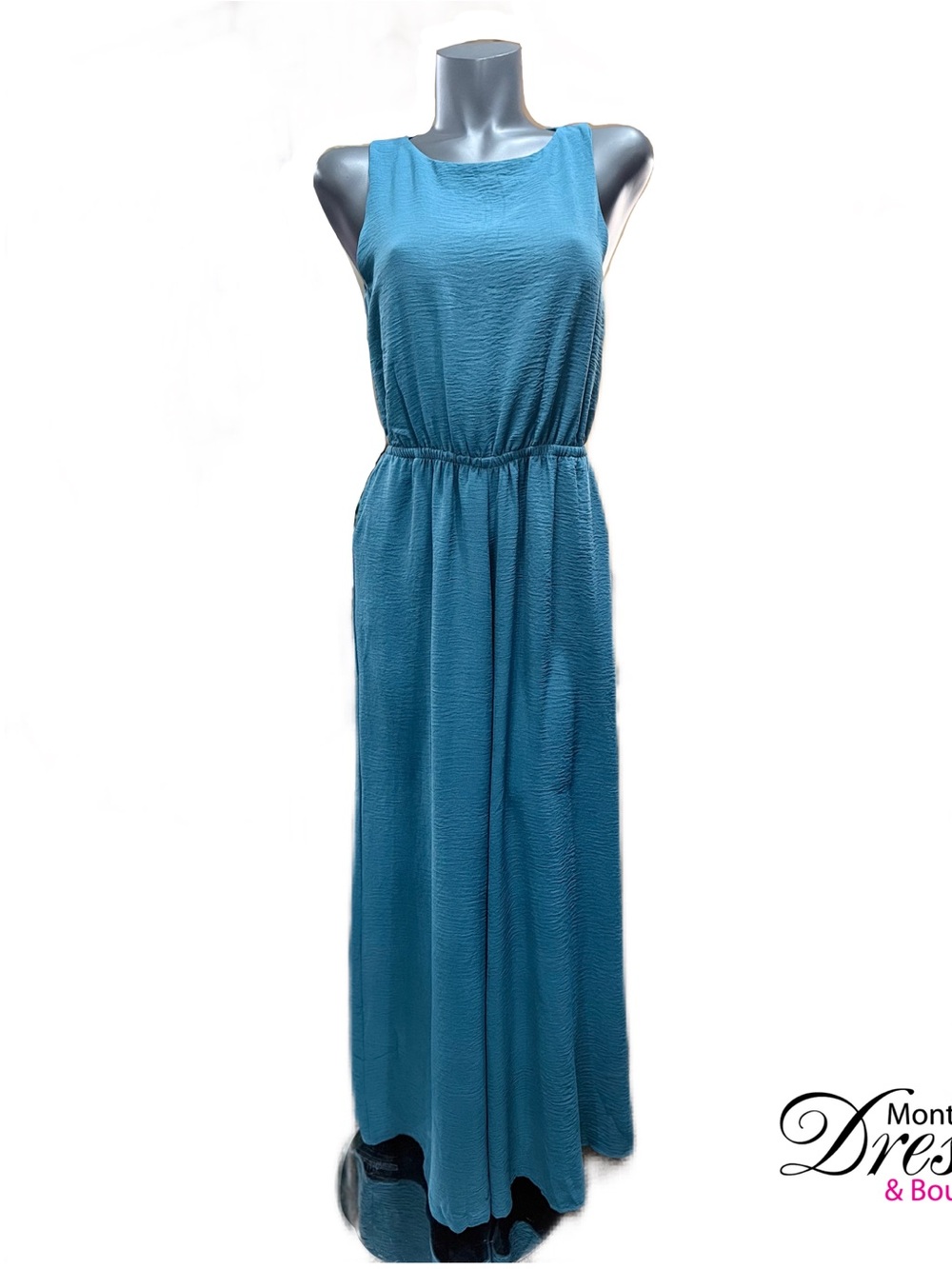 Teal Sleeveless Jumpsuit